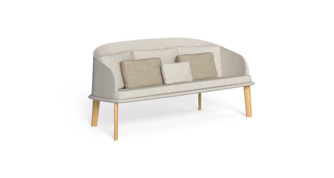 CleoSoft//Wood Love Seat Sofa