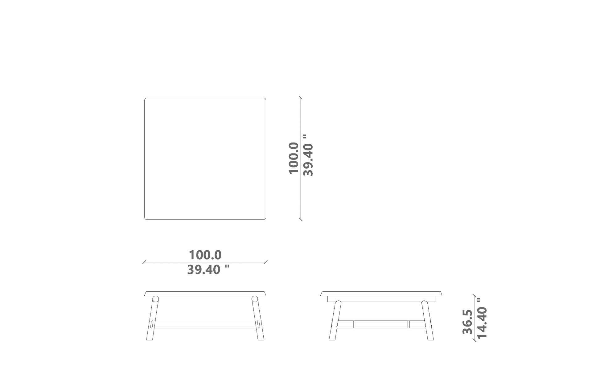 Hydra Coffee table 100x100