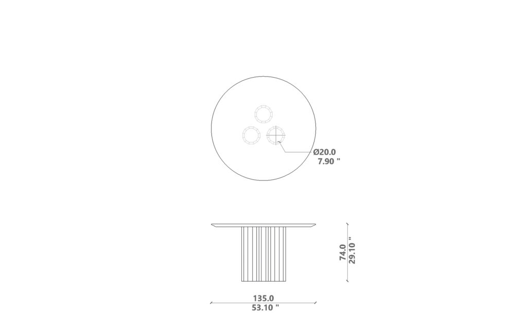 Salinas Dining table d135