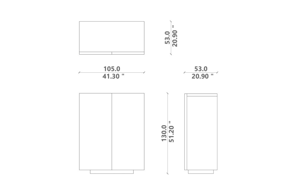 Bessie cabinet 105x53x130