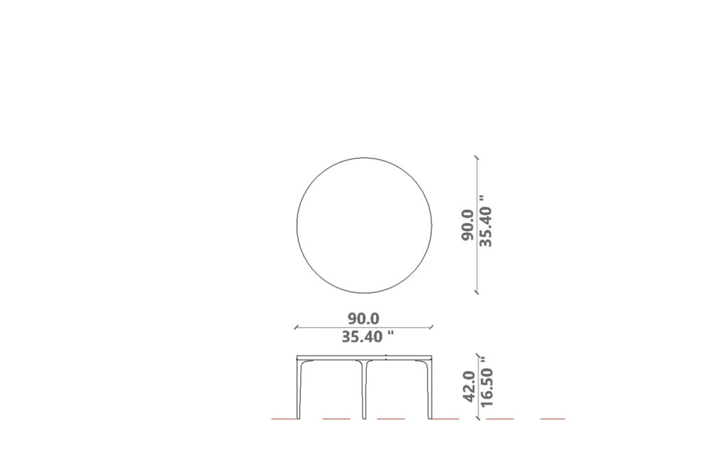 Soul coffee table D90x42H