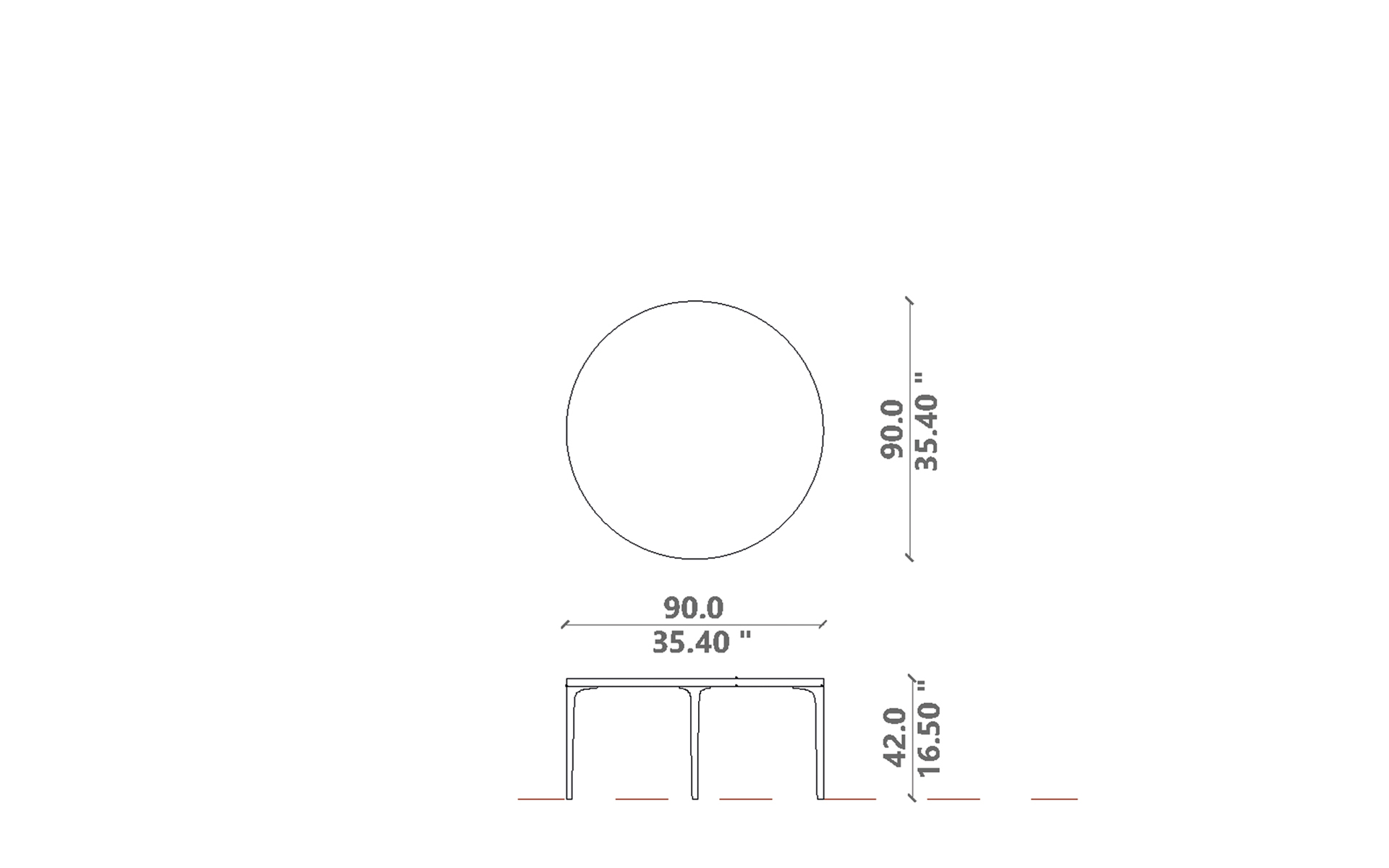 Soul coffee table D90x42H