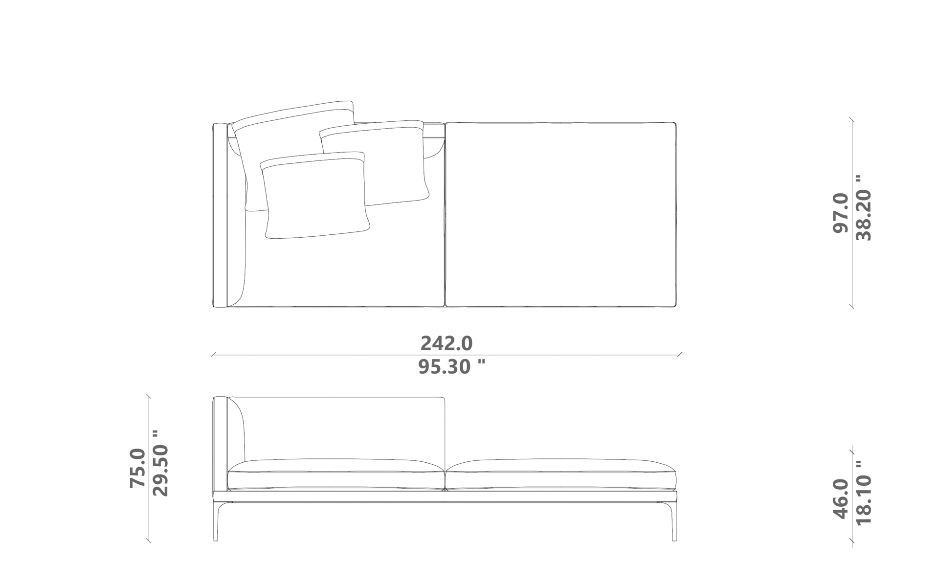 Soul sofa corner 03 dx