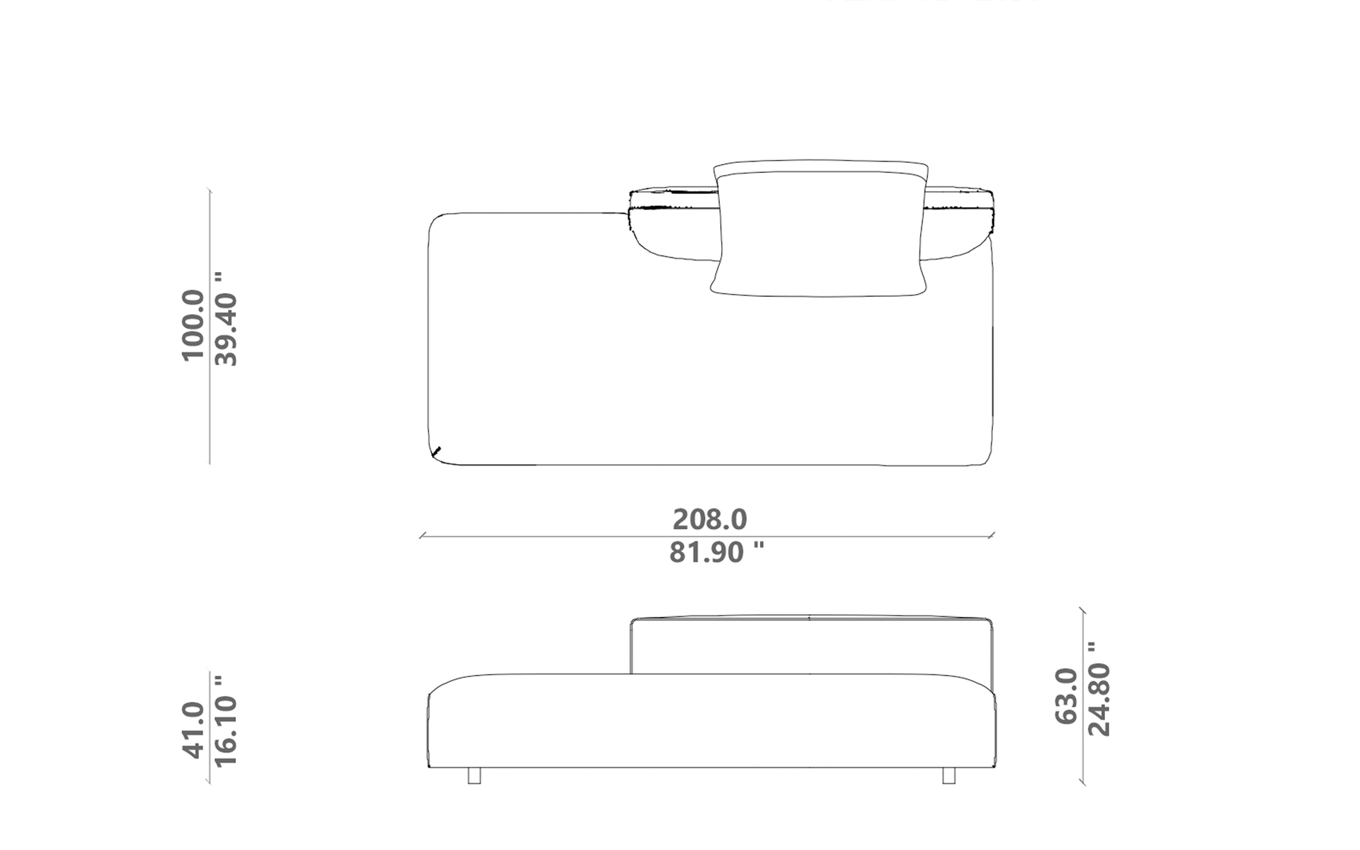 Tamashi sofa end 01 sx