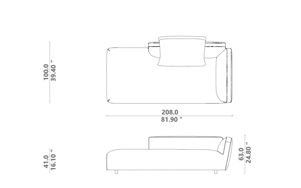 Tamashi sofa end/corner 02 sx